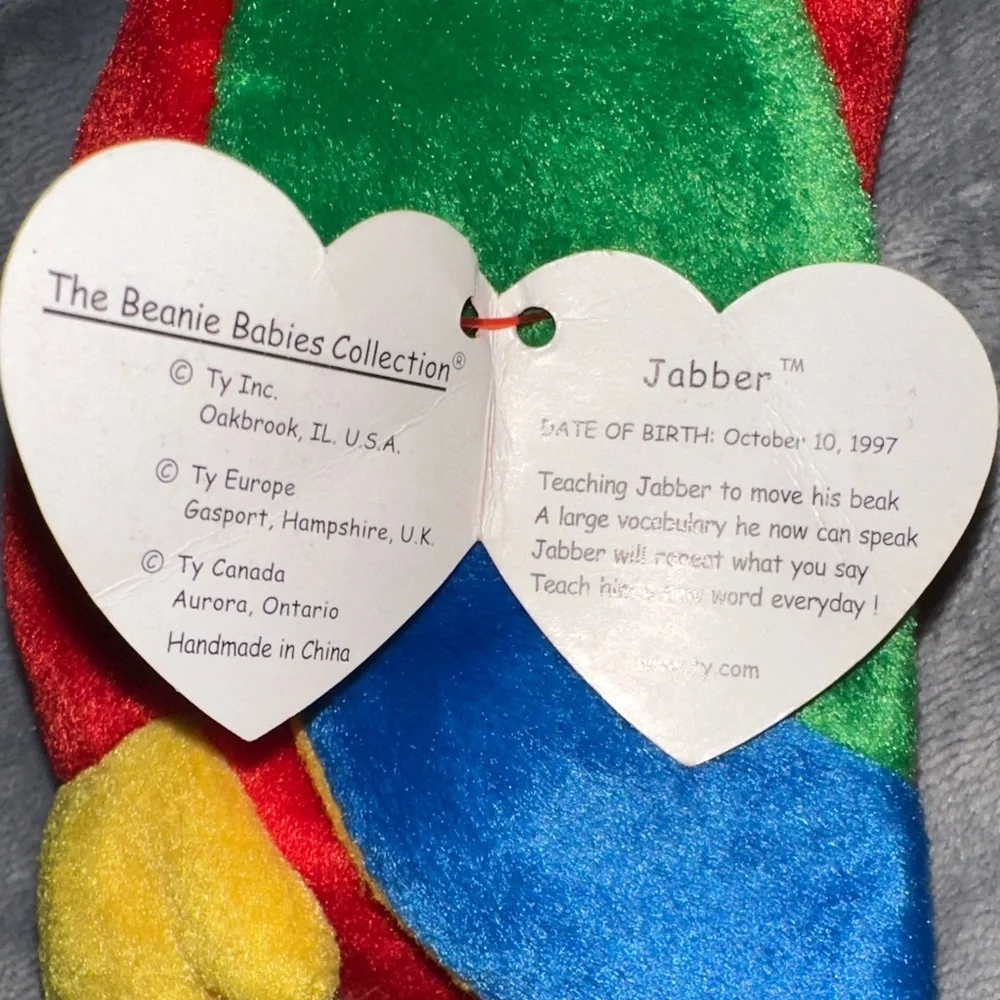 Ty Colorful Parrot Plush Toy - Red, Green, Blue, Yellow